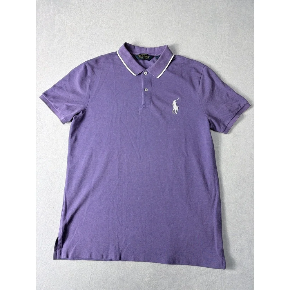 Polo Golf Ralph Lauren Performance Polo‎ Shirt Mens Large Purple Big Pony